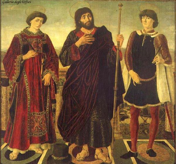 Antonio Pollaiuolo Altarpiece of the SS. Vincent, James and Eustace china oil painting image